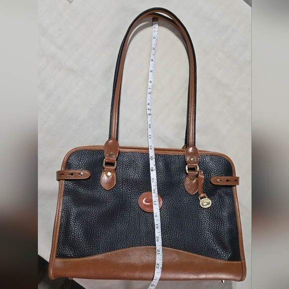 Dooney & Bourke Black and Tan Shoulder Bag - Picture 7 of 13